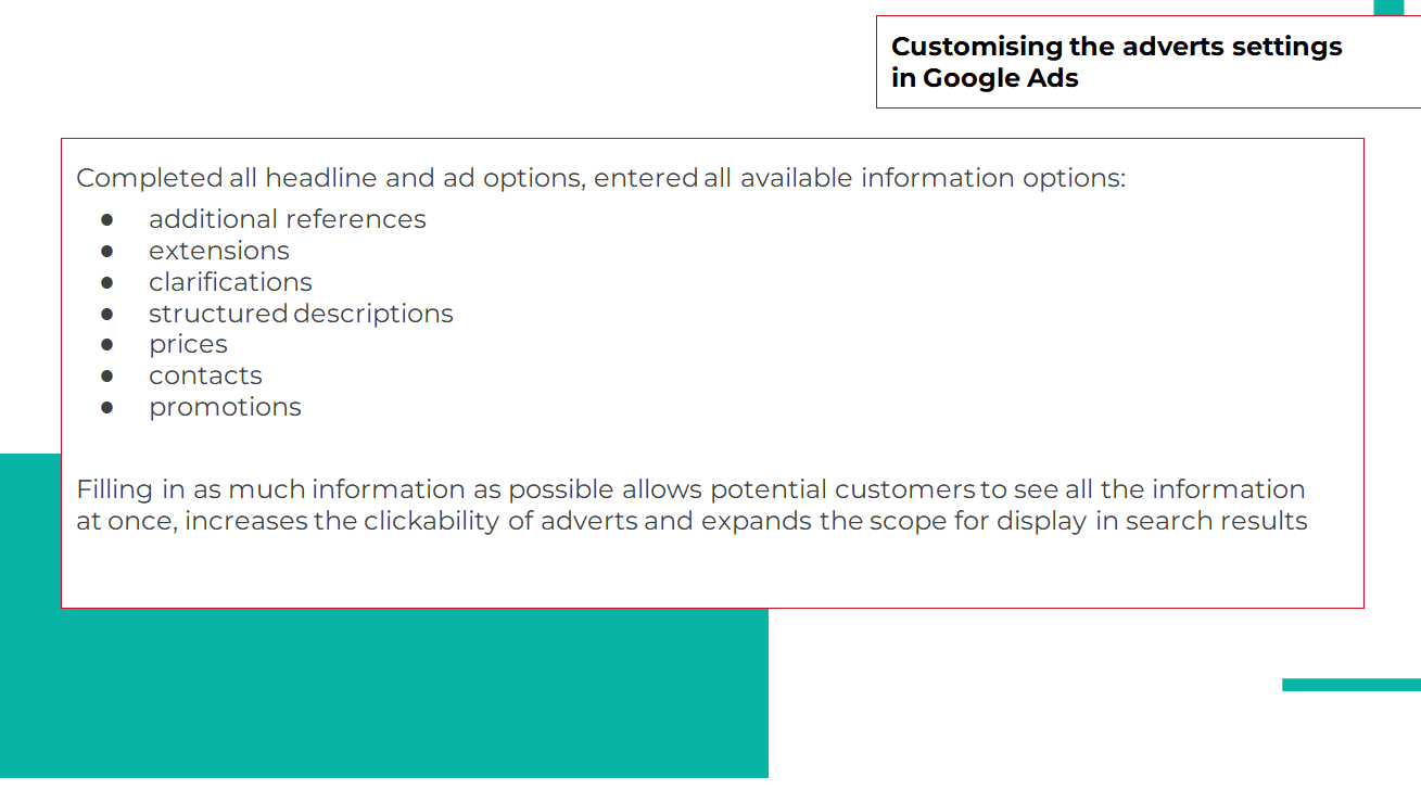 Setting up Google Ads ad settings