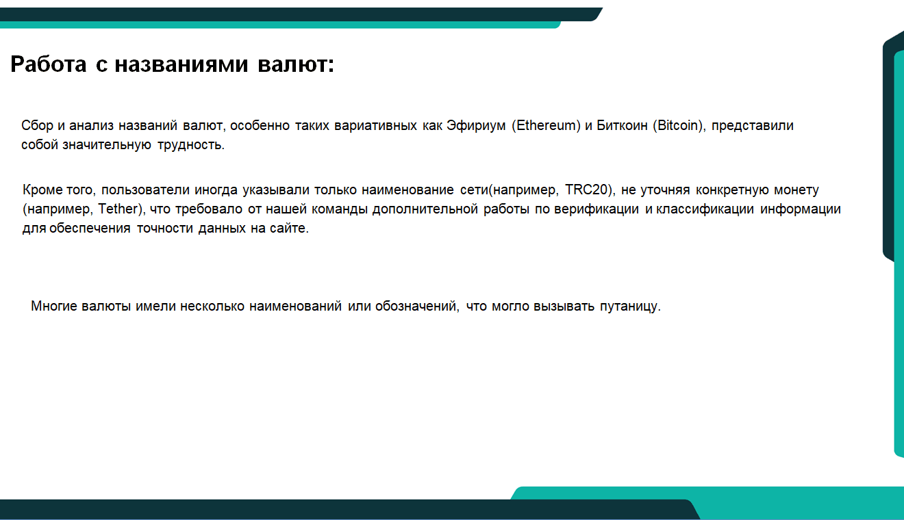 Работа с названиями валют