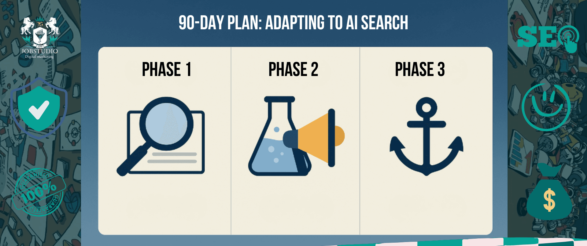 Two worlds of search: navigation queries in the search results, complex queries in the dialog interface