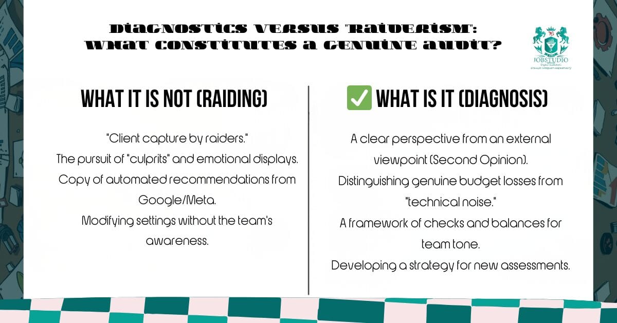 Independent PPC/SEO audit: contractor verification, error detection, unnecessary expenses, and growth points