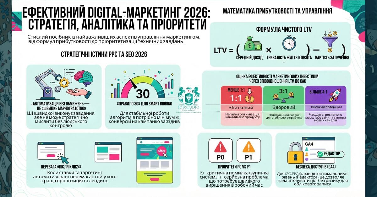 Інфографіка: слабкий аудит PPC/SEO — загальні поради Google/Meta, без даних, пріоритетів і плану впровадження