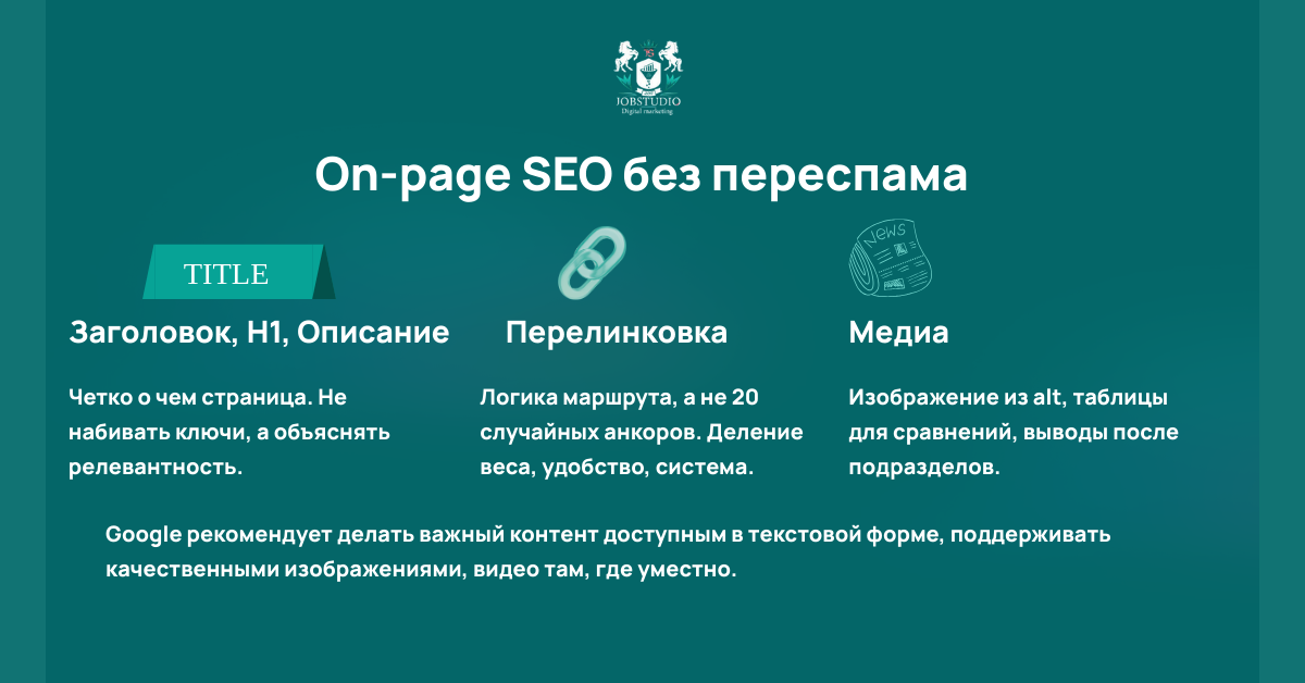 On-page SEO без спама: естественная оптимизация страницы для Google без устаревших методов