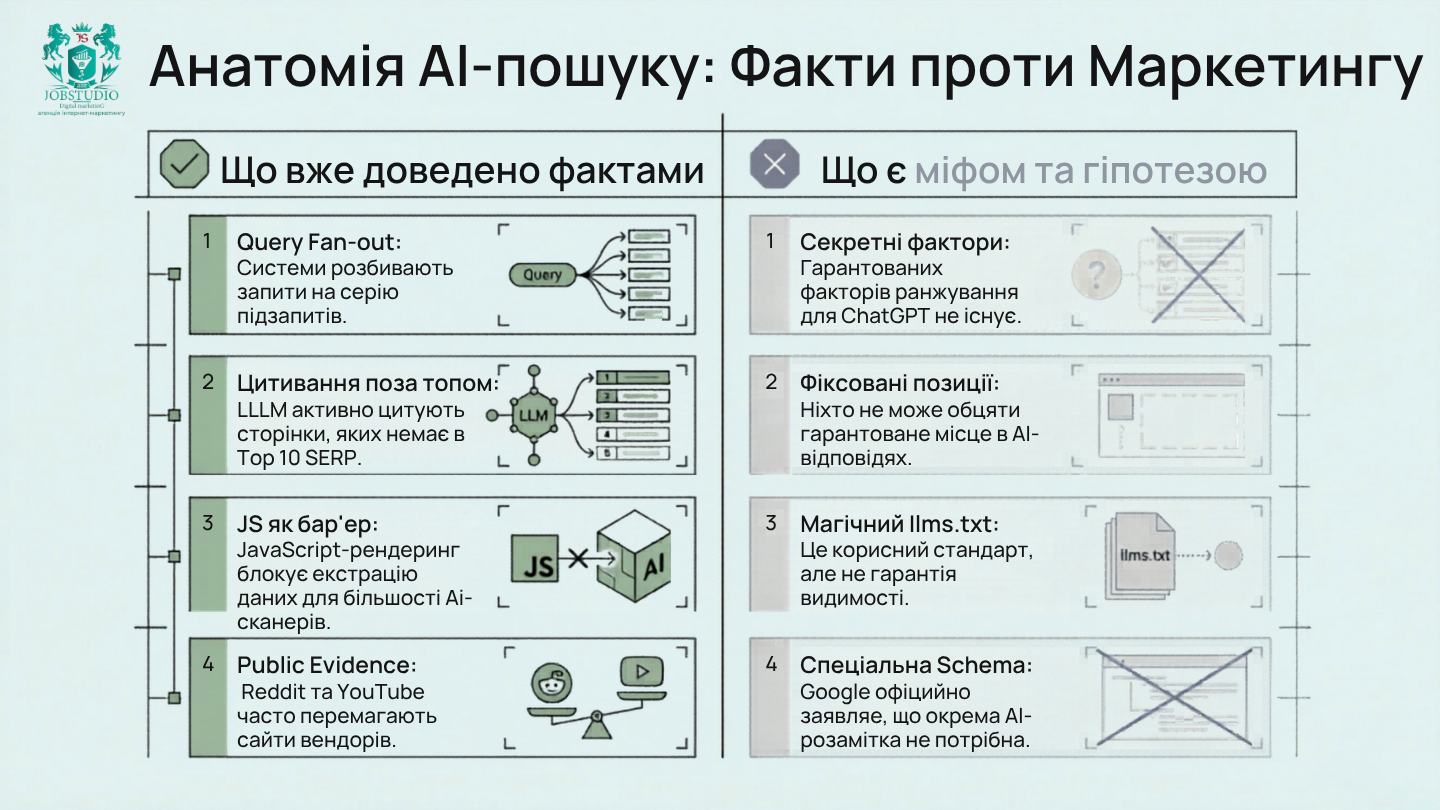 Анатомія AI-пошуку. Інфографіка