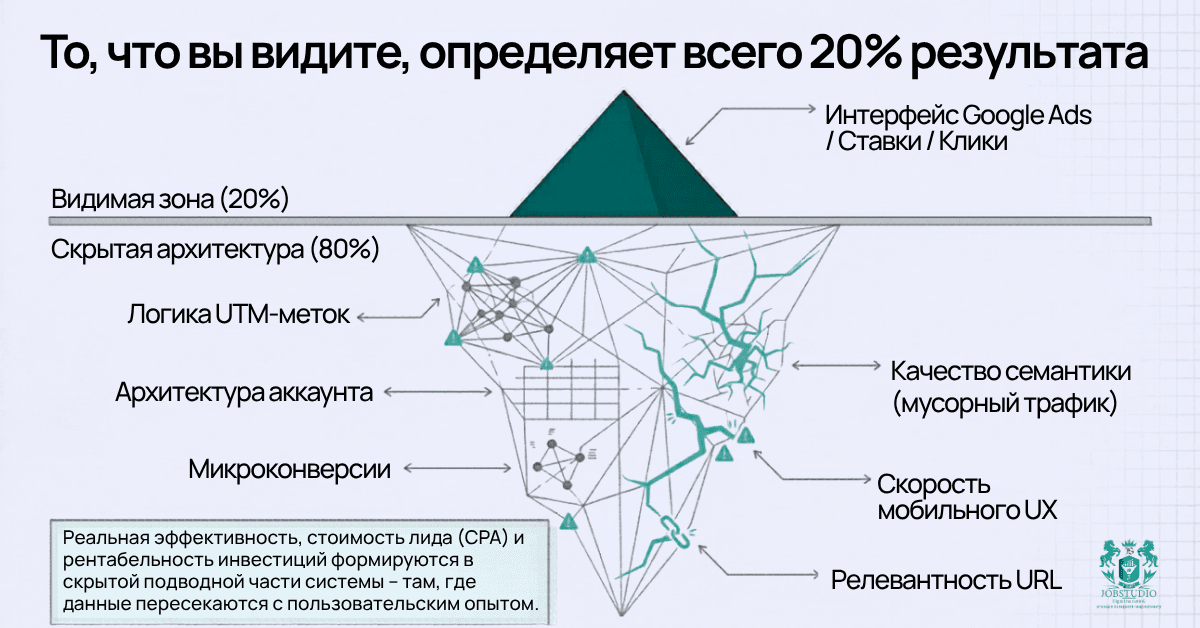 То, что вы видите, определяет лишь 20 % результата. Инфографика