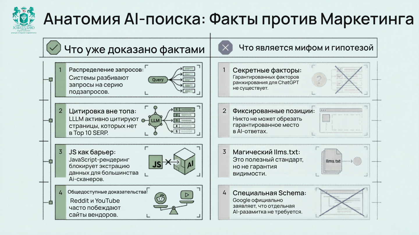 Анатомия AI-поиска. Инфографика