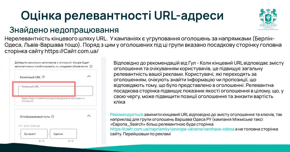 Оцінка релевантності URL-адреси