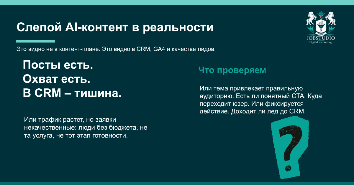 «Слепой» AI-контент на практике