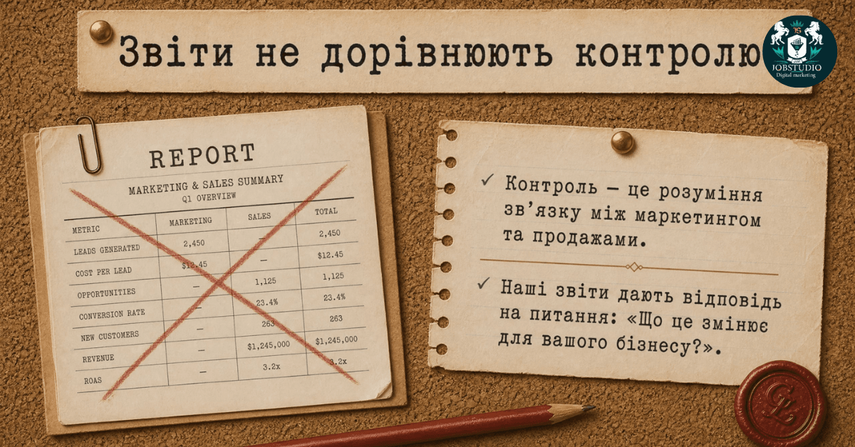 Звіти не дорівнюють контролю