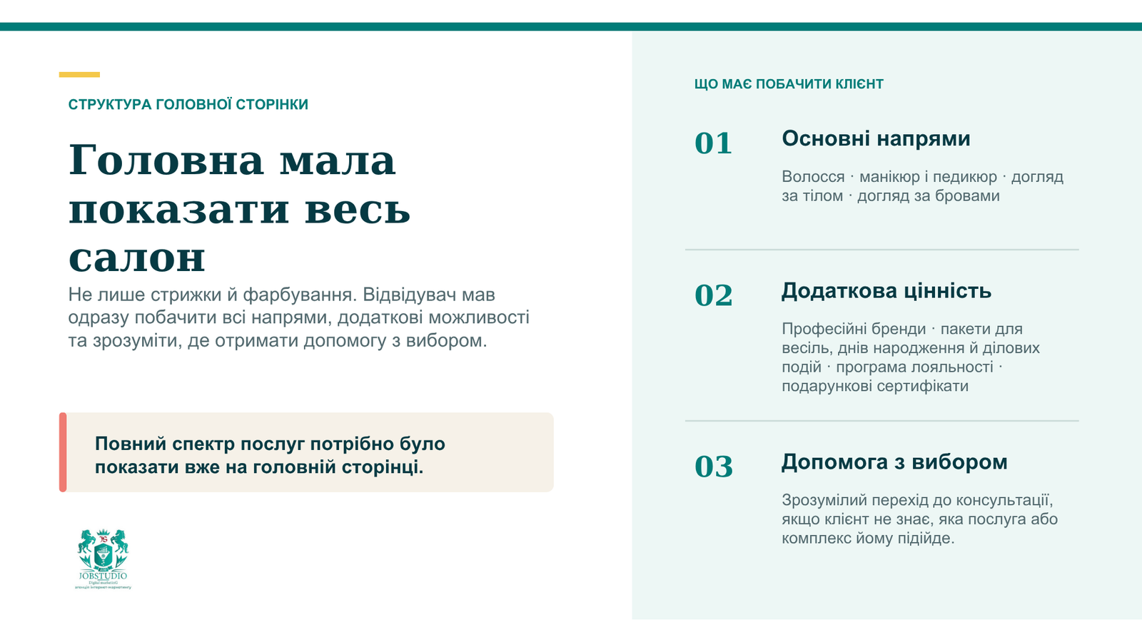 Головна мала показати весь салон