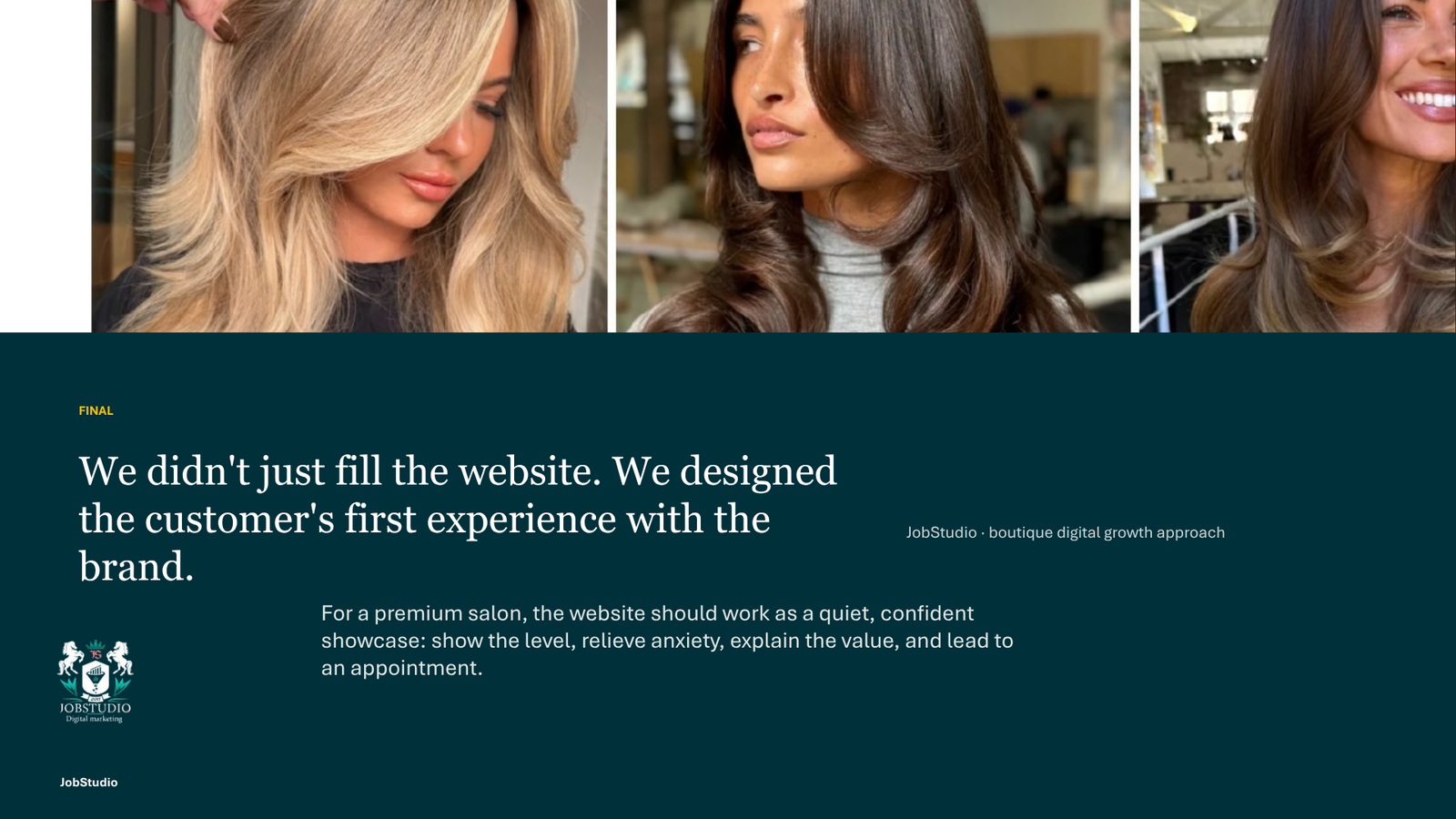 We didn't just fill the website with content. We designed the customer's first experience with the brand.