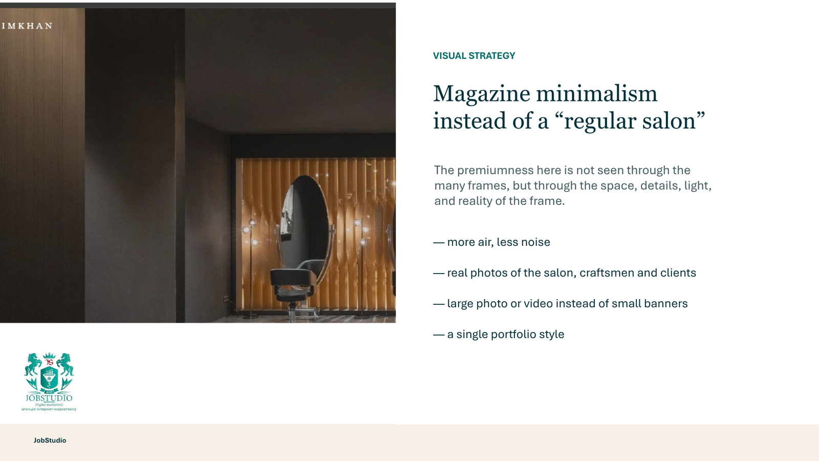 Magazine-style minimalism instead of a “traditional living room”
