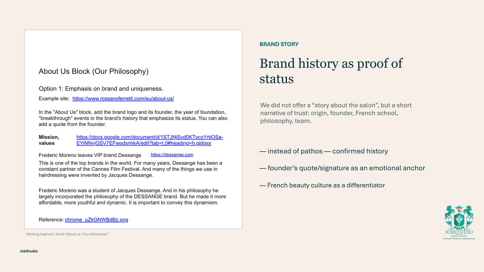 The brand's history as a testament to its status