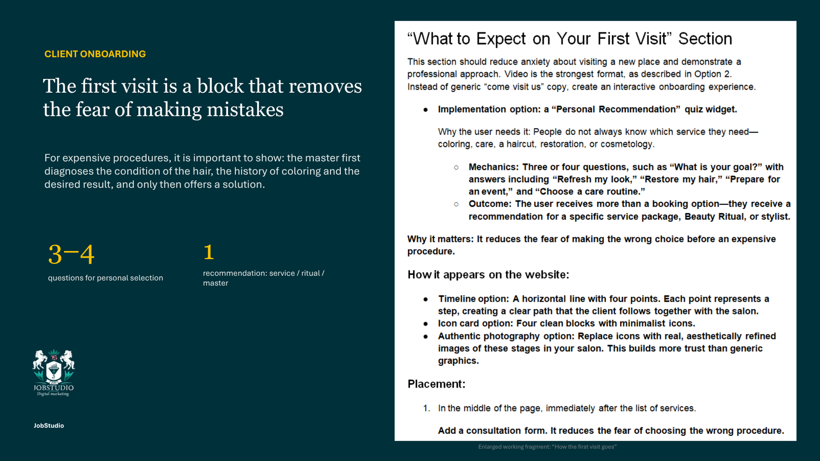 The First Visit — A Module That Helps Overcome the Fear of Making Mistakes