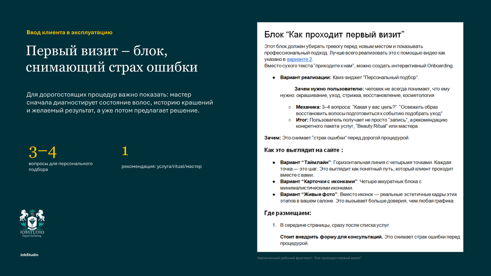 Первый визит — этап, который избавляет от страха ошибиться