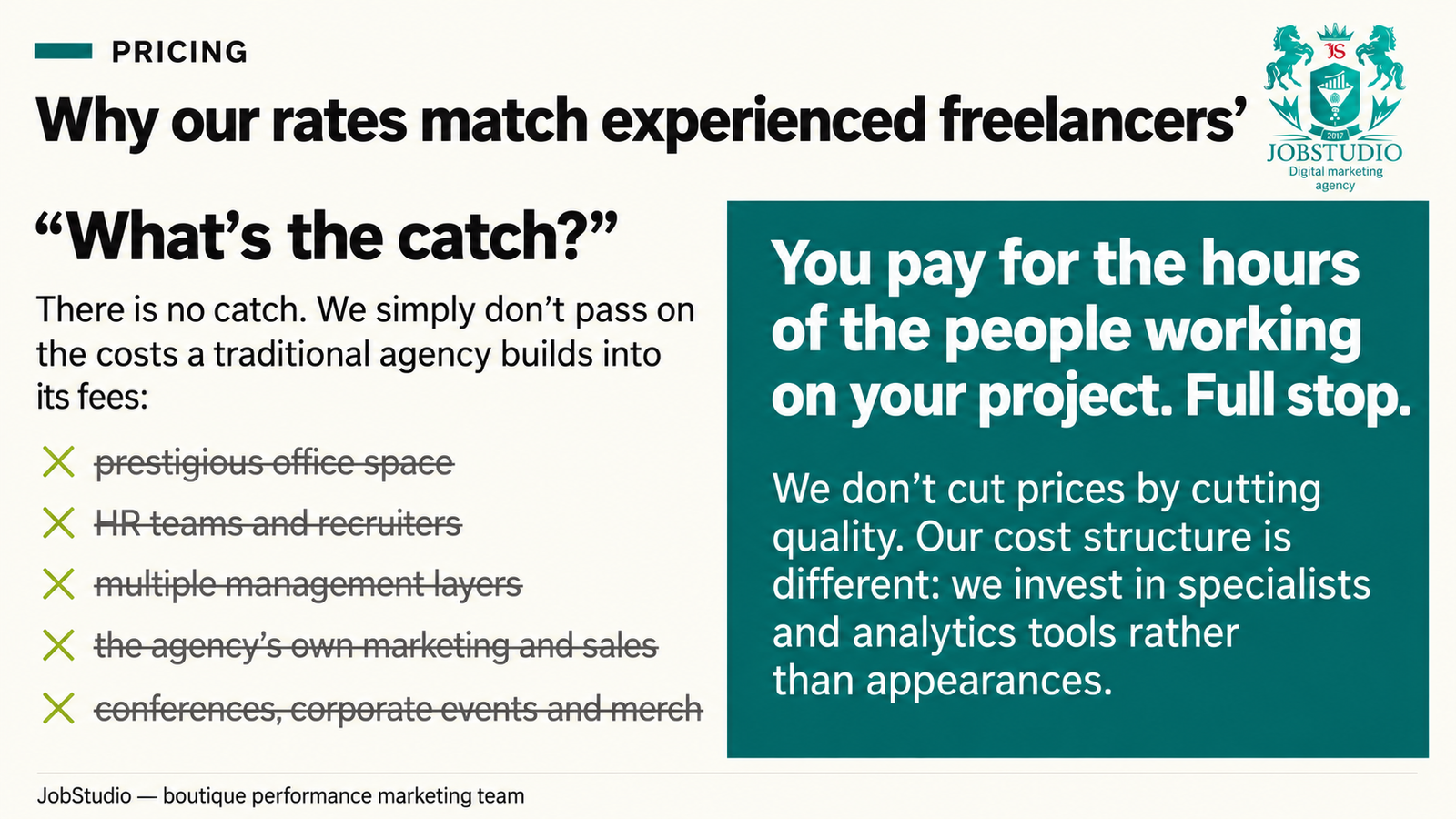 Why Our Prices Are on Par with Top Freelancers (and Where the Catch Is)