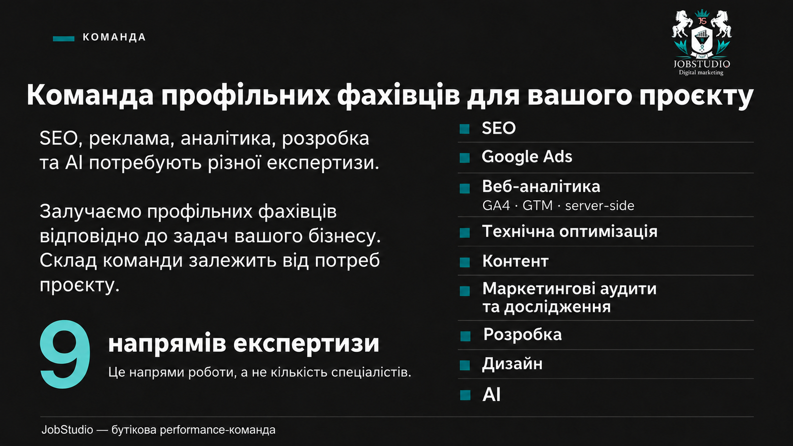 9 напрямів експертизи